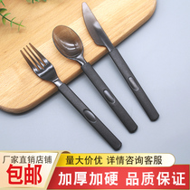 High-grade European plastic disposable knife fork and spoon Western tableware Steak watermelon cake West point individually packaged thickened