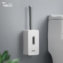 Toilet brush no dead corner washing toilet brush long handle to dead corner soft wool non-punching household toilet cleaning set