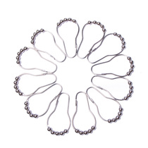 Yuqi metal adhesive hook toilet ball shower curtain adhesive hook ring hoist five baht large shower curtain adhesive hook