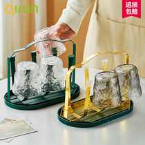 Qirun Cup Holder Water Cup Holder Inverted Storage Holder Nordic Home Living Room Glass Cup Drain Holder Storage Tray