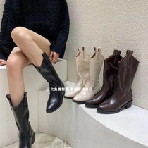 new clooection trendy autumn winter new retro color Lean Knight Boots