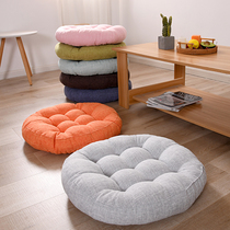 Enlarged thick round square solid color cotton linen simple futon cushion yoga cushion floor mat tatami mat