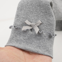 Girls underpants wear a thin section of butterfly knot pure cotton white girl pants spring and autumn in Korean version children hit bottom pants