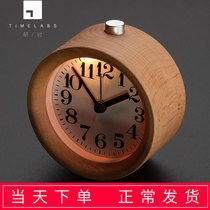Bedroom mute wood creative personality retro students with childrens bedside clock alarm luminous electronic small alarm clock