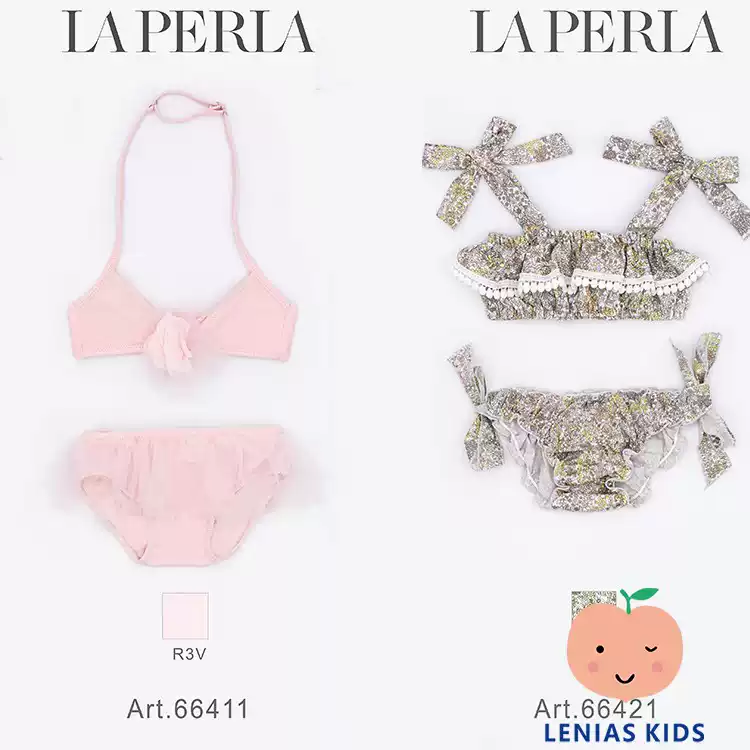 lenias LN家 LA perla 22SS春夏 女童可爱比基尼泳衣套装