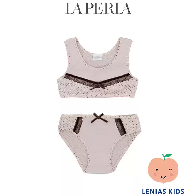 lenias LN家 LA PERLA 23SS春夏 女童波点蕾丝内衣内裤