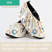 Cartoon cloth shoe cover thickened shoe cover for children kindergarten primary school students Computer room indoor children cloth foot cover can be washed