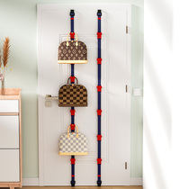 Door rear adhesive hook door hanging hanger-free bedroom door back rack clothes bag wardrobe door storage artifact