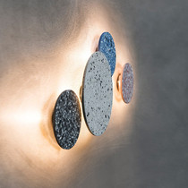  Nordic light luxury wall lamp Simple modern terrazzo living room background wall decoration lamp Creative hotel corridor stair lamp