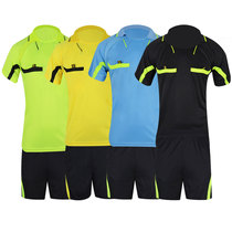 Lapel light board football referee suit set professional short sleeve football match suit comfortable and breathable