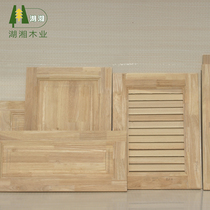 Oak finger connection cabinet door white billet custom solid wood log wardrobe door Cabinet door 100-page door grid door drawer surface