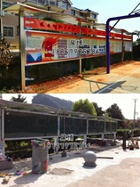 Custom stainless steel promotional column Campus window outdoor billboard Bulletin board display rack Bulletin board advertising signboard