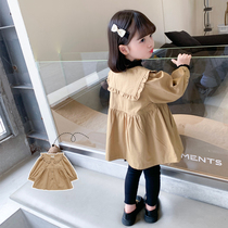 Girls windbreaker coat spring and autumn fashion 2021 New Foreign Children Baby English style autumn childrens coat women