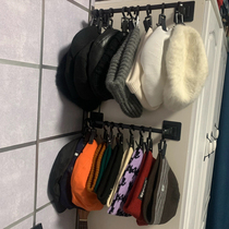 Hat storage wall hanging finishing artifact wardrobe hanging scarf saliva towel storage rack multifunctional plastic hook
