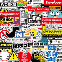IT fun program software stickers ipad tablet laptop luggage stickers suitcase stickers waterproof