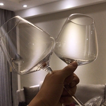 Wine glass set large 6-pack household belly wine glasses 2 European Burgundy lead-free crystal high feet