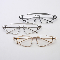 Net red glasses frame female Korean version of tide plain face big frame myopia men round face retro ins Harajuku wind ulzzang the same model