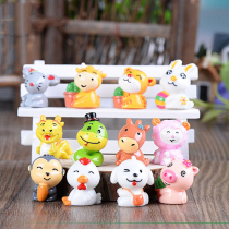 12 Zodiac solid doll scene boys and girls birthday party baking cream cake decoration dress plug-in supplies
