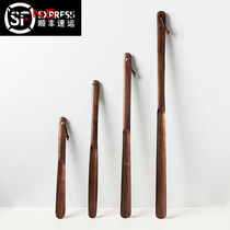 Wood imported North American black walnut shoe tug super long wear shoe artifact shoe long handle solid wood shoe puller home