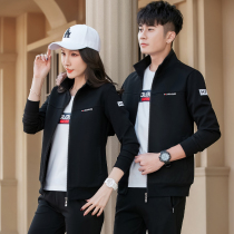 New spring and autumn winter cotton sports suit men's young running 361 casual couples sportswear women's three-piece set