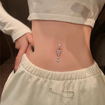 s925 Silver Original Navel New Butterfly Flow Sulian Drill Designs the navel navel belly nail