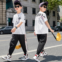 Next Inss Boy Summer Suit 2022 new short sleeve Korean version of the Korean Air China sport Two sets of damp