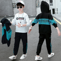 Next inss boy spring clothing suit 2022 new ocean gas casual Korean edition CUHK Childrens Sport Three sets