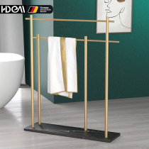 Nordic minimalist towel rack bath towel rack indoor hanger marble floor rack hanger combination