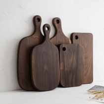 North American black walnut cutting board whole wood bread board cutting board thick handle table non-splicing pizza board