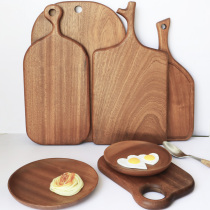 Solid wood cutting cutting board Baby auxiliary food board Pizza bread board Ebony cutting board Household cutting fruit board disc