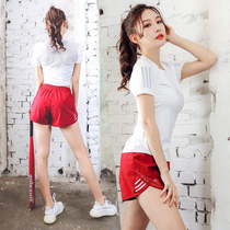 Gym running suit Quick-drying professional beginner net red yoga suit Womens fashion short-sleeved loose