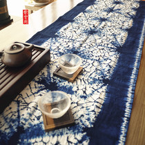 Tea cloth tea mat mat mat handmade tie-dyed table flag cotton table tea table fabric cotton material homestay tea room decoration