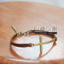  Christian Bracelet Cross Alloy Bracelet Summer Camp Fellowship Christmas Gift Hand-woven trinkets