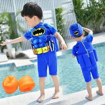 Boys swimsuit Childrens one-piece baby Childrens swimsuit comes with buoyancy children Batman swimsuit