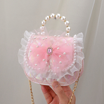 Childrens bag Little girl 2021 fashion shoulder bag Cartoon pearl Aisha Princess crossbody bag Mini coin purse