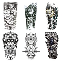 Robotic arm totem large pattern calf waterproof tattoo stickers for men and women long-lasting arm water transfer simulation tattoo stickers