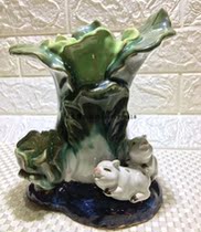 Baicai good luck pig ornaments ceramic cabbage zodiac pig can love to send friends to customers festive exquisite financial feng shui