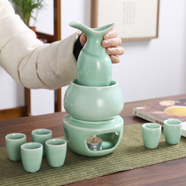 Household ceramic wine hot wine hot pot small wine wine divider heater suit