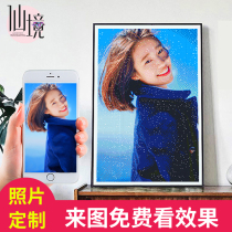 2021 New Full Drill 5d Diamond Painting Custom Photo Set Yourself Point Drilling Diy Stick Drill Cross Embroidered Live-action