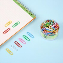  Chenguang Stationery No 3 color coated paper clip 160 candy paper clip Return needle U line needle bookmark 91698