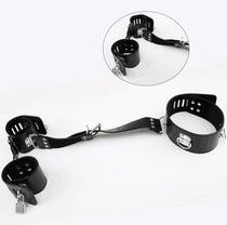 Dog M neck collar backhand exam with small lock tone M bondage Gear Item Circle Hand back-back handcuffs Item Circle