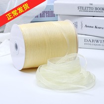 Zhuo Cai 1cm hook hat snow gauze belt handmade DIY ribbon ribbon woven summer cool hat line chiffon gauze belt 450 meters