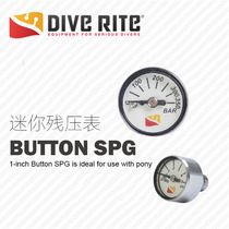 Dive Rite Mini Single Gauge Mini Residual Pressure Gauge Mini Gauge Single Bottle Leisure Night Dive diverite