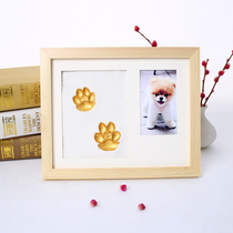 Dog paw prints commemorative cat paw prints pet footprints diy dog palm prints commemorative photo frame set up as a souvenir