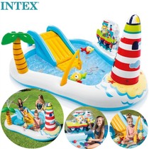 intex new thickened inflatable lighthouse train paddling pool environmentally friendly export baby fishing birthday pool pool pool