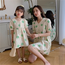 Oh Mummy dress 2022 Summer new Korean version of the girl dress girl with dress net Red Fried Street Not The Same Mother Lady Dress