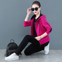 361 sports suit womens spring autumn season 22 new fashion loose even cap casual wear Jordan Novewear three-piece set