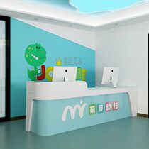 Early education training center bar kindergarten paint front desk reception desk Education Institution school consultation counter customization