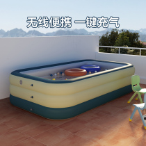 Thickened childrens outdoor swimming pool foldable paddling pool adult inflatable baby baby bucket large pool Court