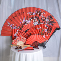 New Chinese fan Chinese style pendant paper fan folding fan wedding stage background decoration road guide window shooting props